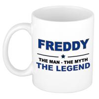 Freddy cadeau mok - man myth legend - naam koffiemok - 300 ml - collega - vaderdag
