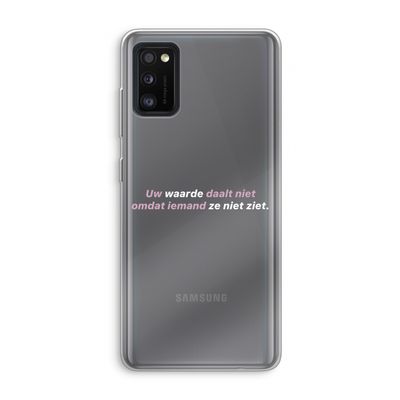 uw waarde daalt niet: Samsung Galaxy A41 Transparant Hoesje