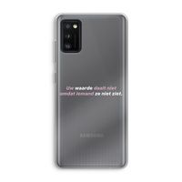 uw waarde daalt niet: Samsung Galaxy A41 Transparant Hoesje