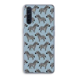 Zebra: Oppo A91 Transparant Hoesje