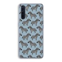 Zebra: Oppo A91 Transparant Hoesje