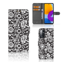 Samsung Galaxy M52 Hoesje Black Flowers