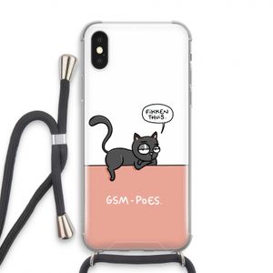 GSM poes: iPhone XS Transparant Hoesje met koord