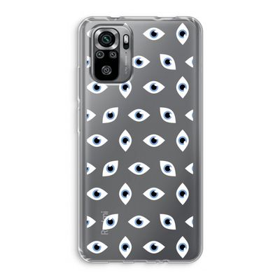 Eyes pattern: Xiaomi Redmi Note 10S Transparant Hoesje