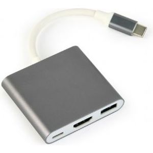 Gembird A-CM-HDMIF-02-SG USB grafische adapter 3840 x 2160 Pixels Grijs
