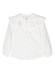 Chloé Kids blouse en coton à design brodé - Blanc