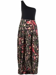 ETRO robe mi-longue à fleurs - Noir