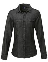 Premier Workwear PW322 Ladies` Jeans Stitch Denim Shirt
