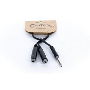 Cordial EY 0,3 PGG XLR Y-adapter [1x Jackplug male 6,3 mm (mono) - 2x Jackplug female 6,3 mm (mono)]