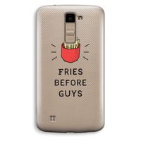 Fries before guys: LG K10 (2016) Transparant Hoesje