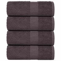 VidaXL Washandjes 4 st 15x21 cm 360 g/m² 100% katoen antracietkleurig