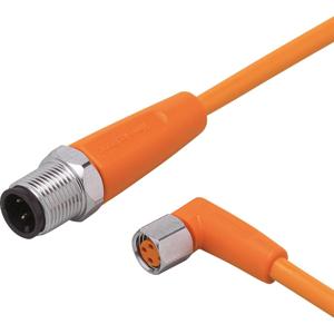 ifm Electronic EVT243 Verbindingskabel Aantal polen (sensoren): 3, 3 Stekker, recht, Bus, haaks 0.6 m 1 stuk(s)