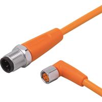 ifm Electronic EVT243 Verbindingskabel Aantal polen (sensoren): 3, 3 Stekker, recht, Bus, haaks 0.6 m 1 stuk(s)
