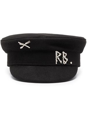 Ruslan Baginskiy casquette gavroche à ornements - Noir