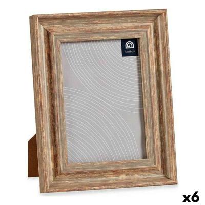 Fotolijsten Gift Decor Bruin Koper Hout Glas Kristal polyestyreen Plastic (6 Stuks)