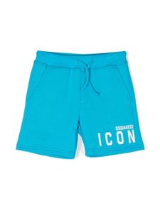 DSQUARED2 KIDS short de sport à logo Icon imprimé - Bleu