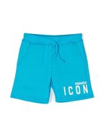 DSQUARED2 KIDS short de sport à logo Icon imprimé - Bleu