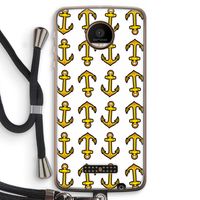 Musketon Anchor: Motorola Moto Z Force Transparant Hoesje met koord