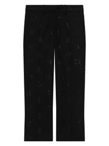 Dolce & Gabbana Kids pantalon en laine à logo imprimé - Noir