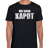 Protest shirt Wij gaan kapot t-shirt zwart heren