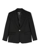 Balmain Kids blazer en laine vierge à simple boutonnage - Noir - thumbnail