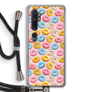 Pink donuts: Xiaomi Mi Note 10 Pro Transparant Hoesje met koord