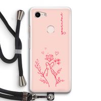 Giving Flowers: Pixel 3 Transparant Hoesje met koord