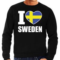 I love Sweden supporter sweater / trui zwart voor heren 2XL  -