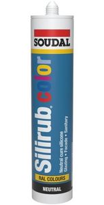 Soudal Silirub Color | Siliconenkit | Zwartgrijs Ral 7021 | 300 ml - 115271