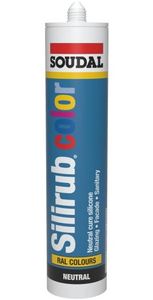 Soudal Silirub  Color | Siliconenkit | Zwartgrijs Ral 7021 | 300 ml - 115271