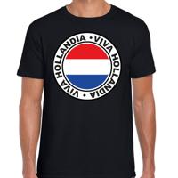 Verkleed T-shirt voor heren - Viva Hollandia - zwart - voetbal supporter - themafeest