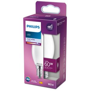 Philips Lighting 76271100 LED-lamp Energielabel E (A - G) E14 6.5 W = 60 W Koudwit (Ø x l) 3.5 cm x 9.7 cm 1 stuk(s)