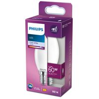 Philips Lighting 76271100 LED-lamp Energielabel E (A - G) E14 6.5 W = 60 W Koudwit (Ø x l) 3.5 cm x 9.7 cm 1 stuk(s) - thumbnail