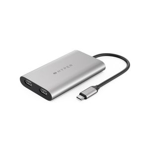 Hyper HyperDrive USB-C Dual HDMI Adapter + USB PD (M1/M2) - HDM1-GL