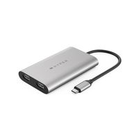 HYPER HDM1-GL video kabel adapter USB Type-C 2 x HDMI Roestvrijstaal - thumbnail