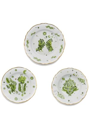Bitossi Home lot de trois assiettes à soupe La Tavola Scomposta - Blanc