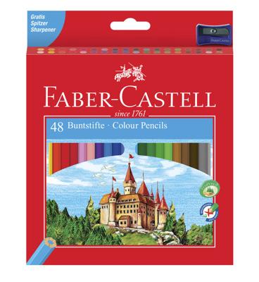 Faber Castell fc-120148 kleurpotlood faber-castell castle zeskantig karton etui met 48 stuks