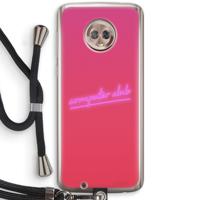 Vice Glow: Motorola Moto G6 Transparant Hoesje met koord