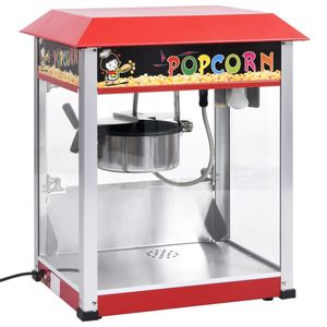 VidaXL 51058 popcorn popper Zwart, Rood, Roestvrijstaal 1400 W