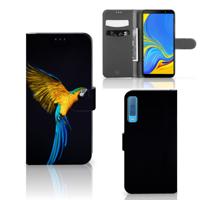 Samsung Galaxy A7 (2018) | Telefoonhoesje | Met pasjeshouder | Papegaai