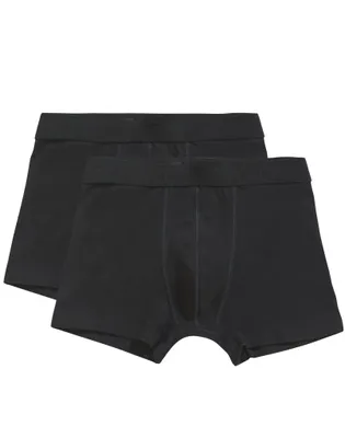 2-pak Jongens boxershorts Organic - Biologisch katoenen kinder onderbroeken - Zwart - Grijs - Donkerblauw