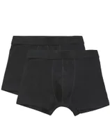 2-pak Jongens boxershorts Organic - Biologisch katoenen kinder onderbroeken - Zwart - Grijs - Donkerblauw