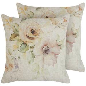 Beliani-ZAHRIYE-Sierkussens set van 2-Beige-45 x 45 cm-Polyester