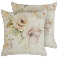 Beliani-ZAHRIYE-Sierkussens set van 2-Beige-45 x 45 cm-Polyester