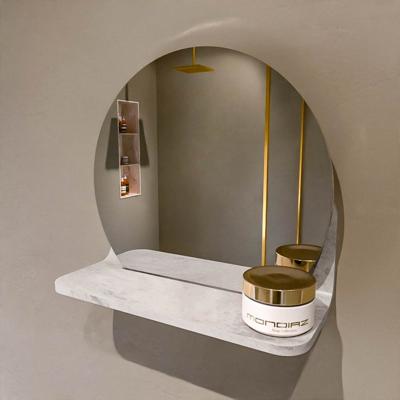 MONDIAZ SPOT spiegel rond 30cm met Spiegelplanchet kleur Ostra.