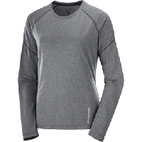 Salomon Cross run ls tee dames - GRIJS - Dames