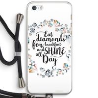 Diamonds: iPhone 5 / 5S / SE Transparant Hoesje met koord