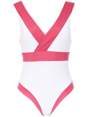 Brigitte maillot de bain à bordures contrastantes - Rose