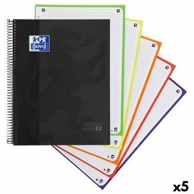 Boek over Ringen Oxford CLASSIC EUROPEANBOOK Zwart A4 120 Lakens (5 Stuks)