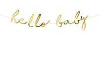Hello Baby Letterbanner goud - thumbnail